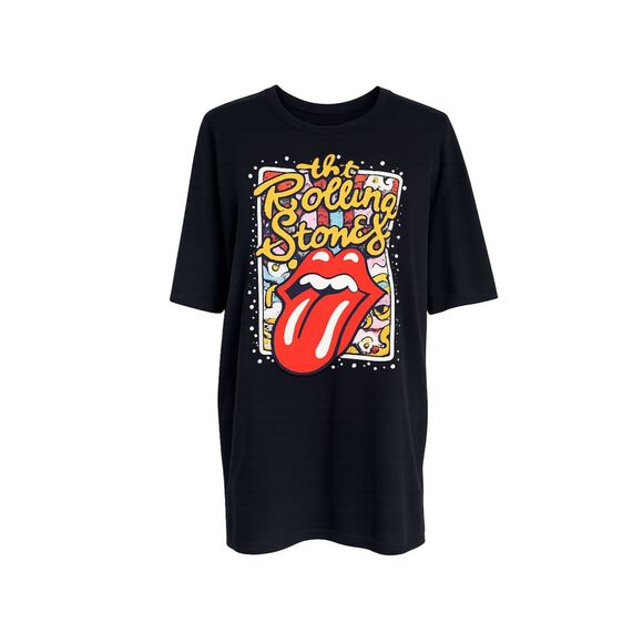 the Rolling Stones Tops - THE ROLLING STONES CLASSIC ROCK & ROLL INSPIRED CASUAL COTTON CREWNECK T-SHIRT